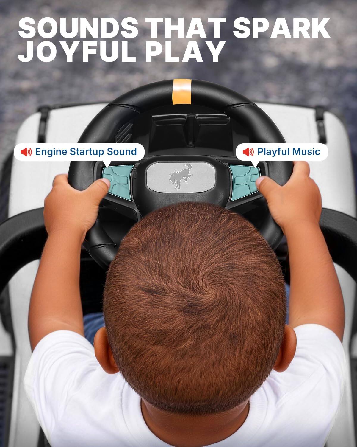 SOUNDS THAT SPARK JOYFUL PLAY

- Engine Startup Sound
- Playful Music