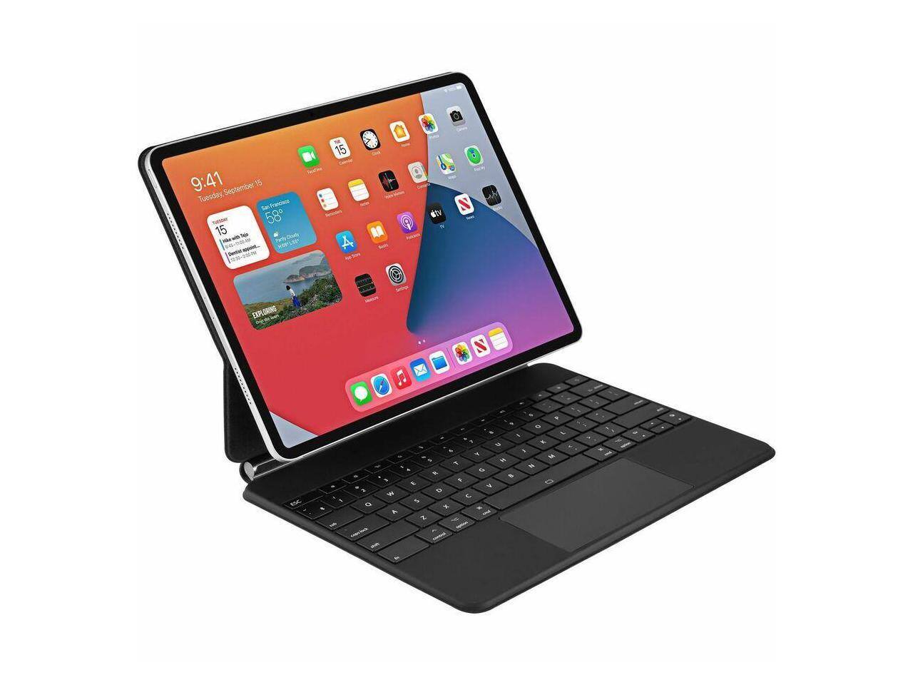 9:41  
Tuesday, September 15  
San Francisco  
68°  
Partly Cloudy  
High: 72° Low: 58°  

15  
Take a Tutor  
10:00 AM - 11:00 AM  

Exploring  
The City