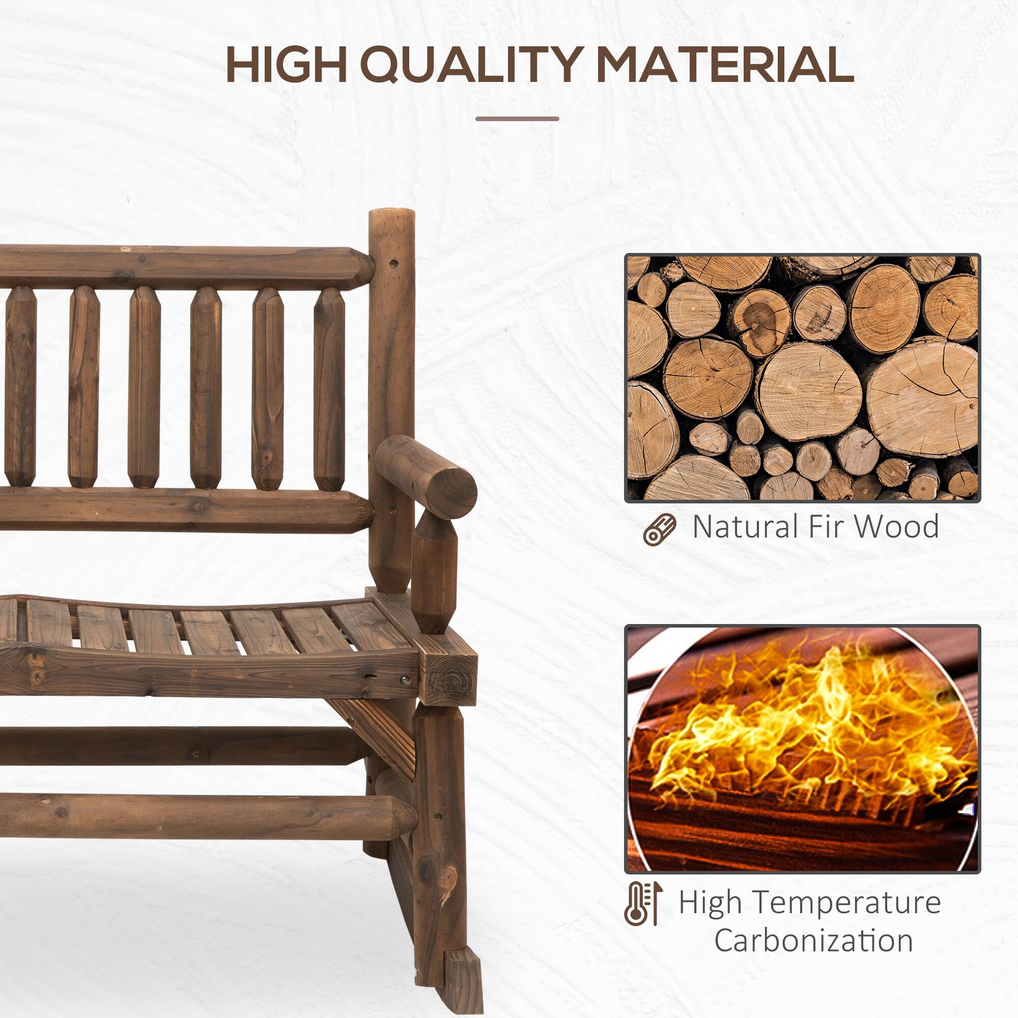 HIGH QUALITY MATERIAL
Natural Fir Wood
High Temperature Carbonization