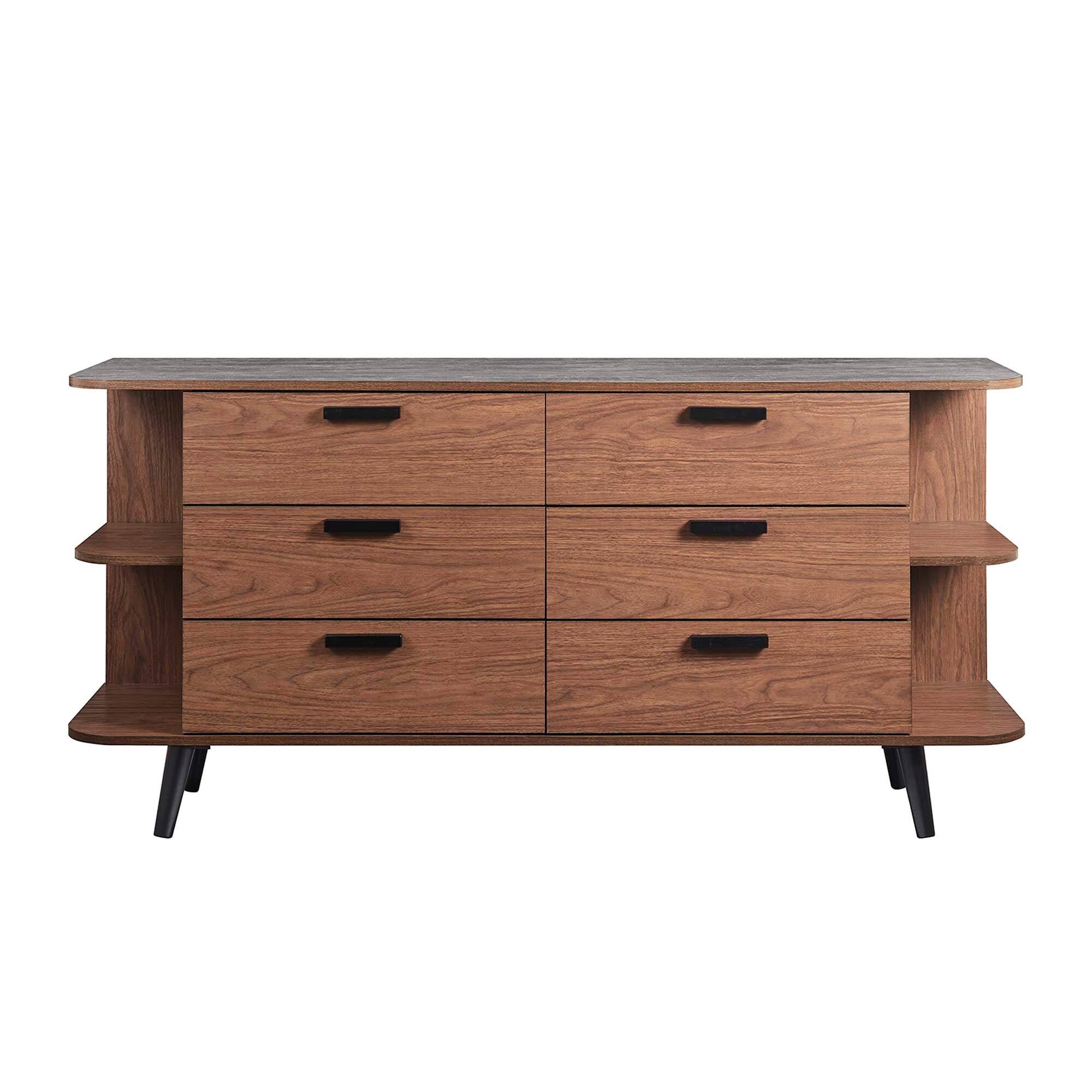 Alt View 4. Modway - Langston Open Display Storage Sideboard by Modway - Walnut Gray.