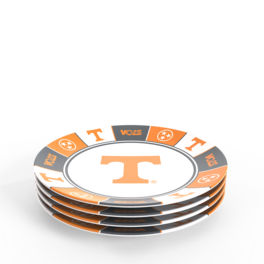 Tervis - Tennessee Volunteers Four-Piece Melamine Dinner Plate Set - Multicolor