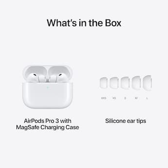Apple AirPods Pro 3, Wireless Active Noise Cancelling Earbuds with Apple AirPods Pro 3, Wireless Active Noise Cancelling Earbuds with