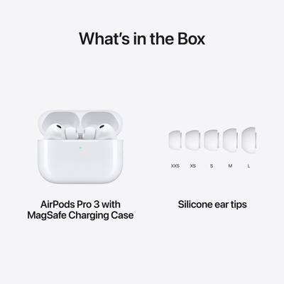 Apple AirPods Pro 3, Wireless Active Noise Cancelling Earbuds with Apple AirPods Pro 3, Wireless Active Noise Cancelling Earbuds with