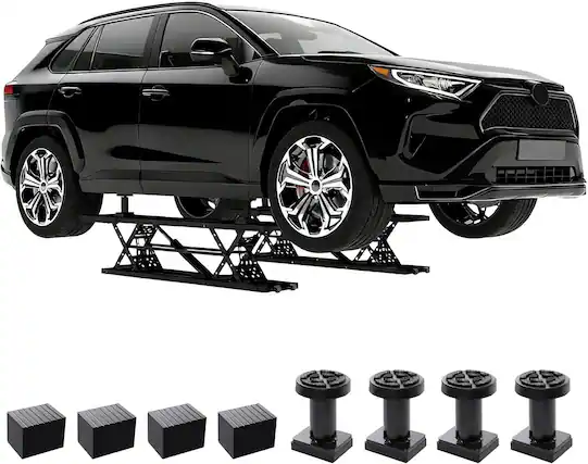 Front. Essen Blissed - 5000 LBS Portable Car Lift,Heavy Duty Quick Jack 120V Power Unit,for Cars,SUVs,Light Trucks,Shop Use or Garage,Black.