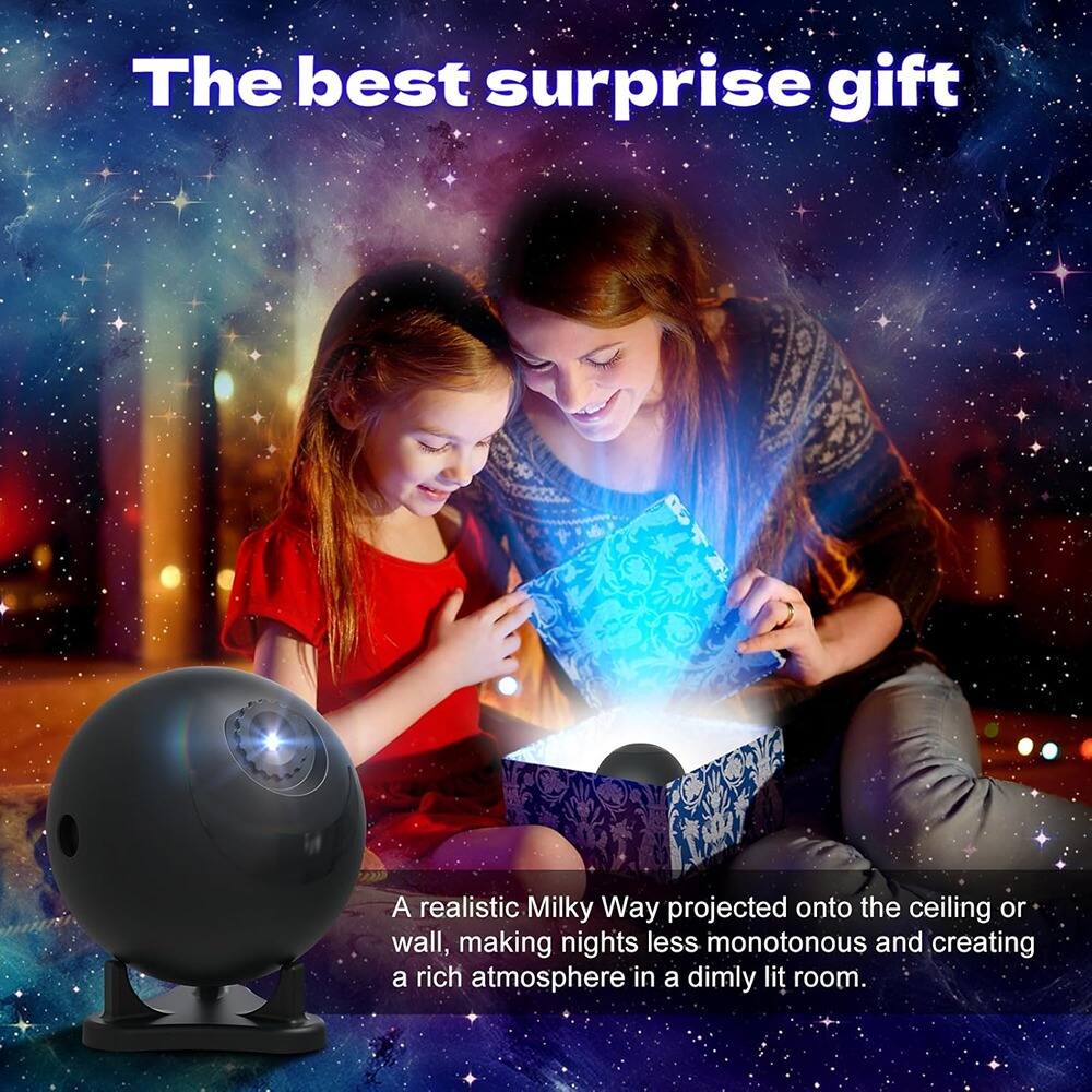The best surprise gift

A realistic Milky Way projected onto the ceiling or wall, making nights less monotonous and creating a rich atmosphere in a dimly lit room.
