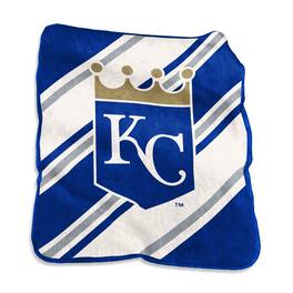 Logo Brands - Kansas City Royals 50" x 60" Raschel Stripe Throw Blanket - Multicolor