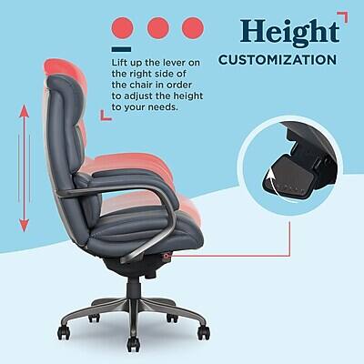 La Z Boy Aberdeen Ergonomic Bonded Leather Swivel Executive Chair