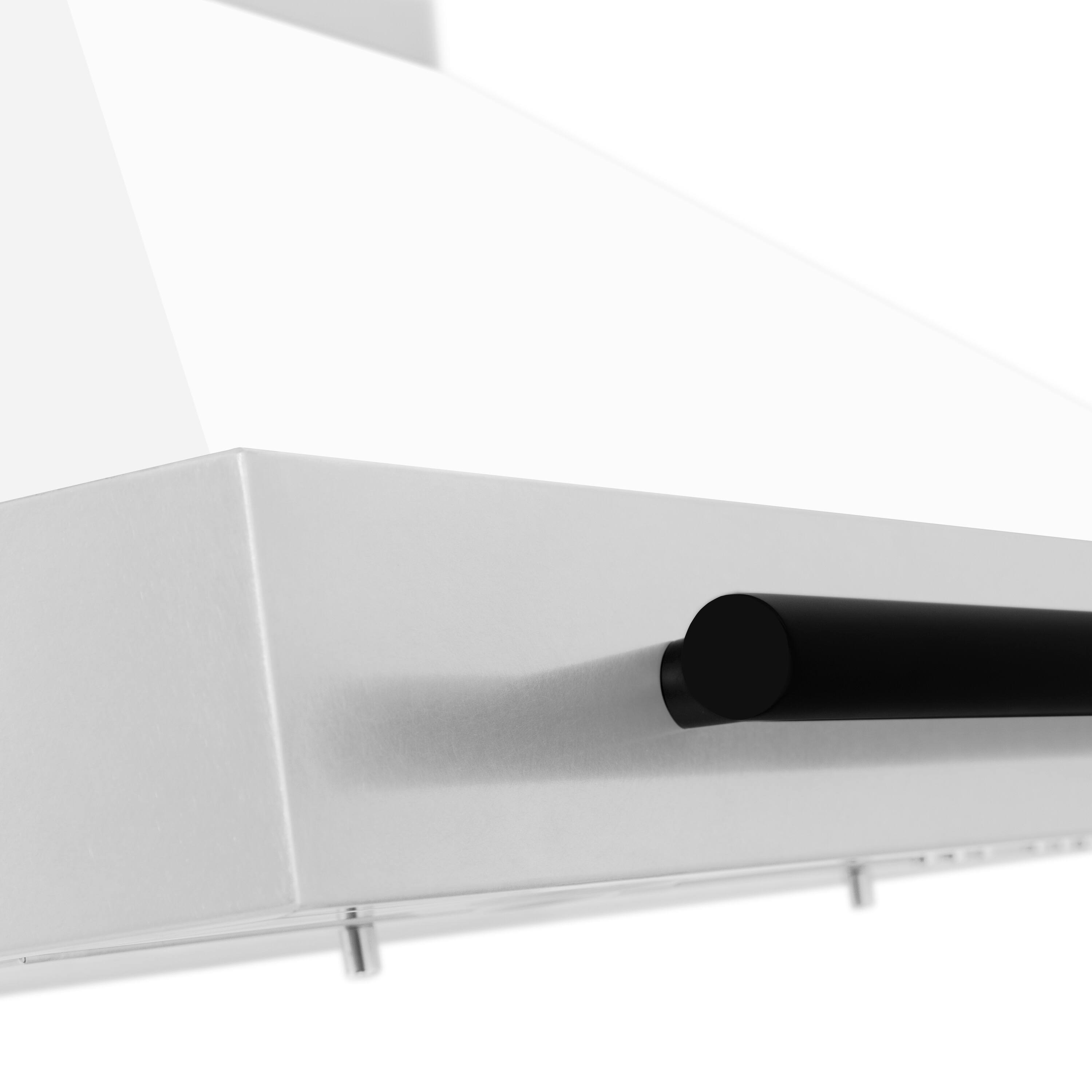 Alt View 1. ZLINE - ZLINE 30 in. Autograph Edition Convertible Stainless Steel Range Hood with White Matte Shell and Matte Black Accents - White Matte.
