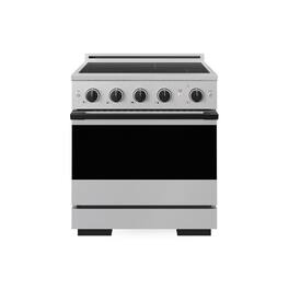 ZLINE - Autograph 30 in. 4.2 cu. ft. Marino Freestanding Induction Range with 4 Burners and Convection Oven w/ Black Accents - Stainless Steel