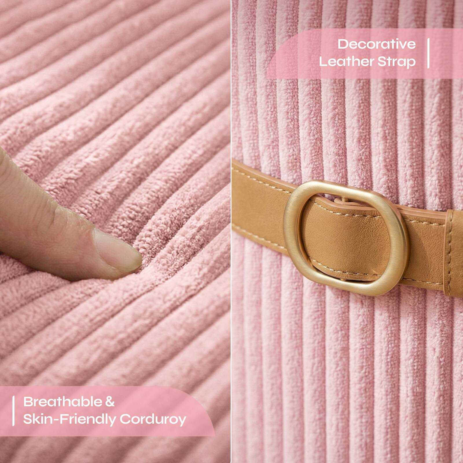 Decorative Leather Strap | Breathable & Skin-Friendly Corduroy