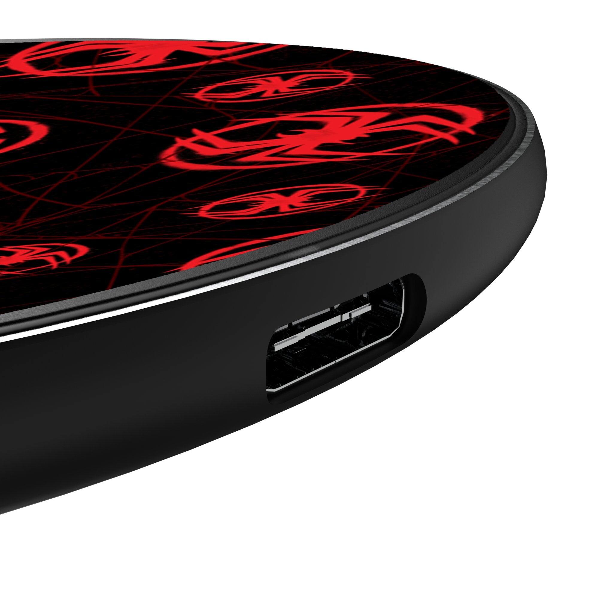 Left. Keyscaper - Marvel Pattern 15-Watt Wireless Charger - Miles Morales.