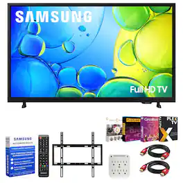 Bundle - Samsung - 32" F6000F Series FHD Smart TV (2025) with Tech Smart USA Premiere Movies Streaming 2020