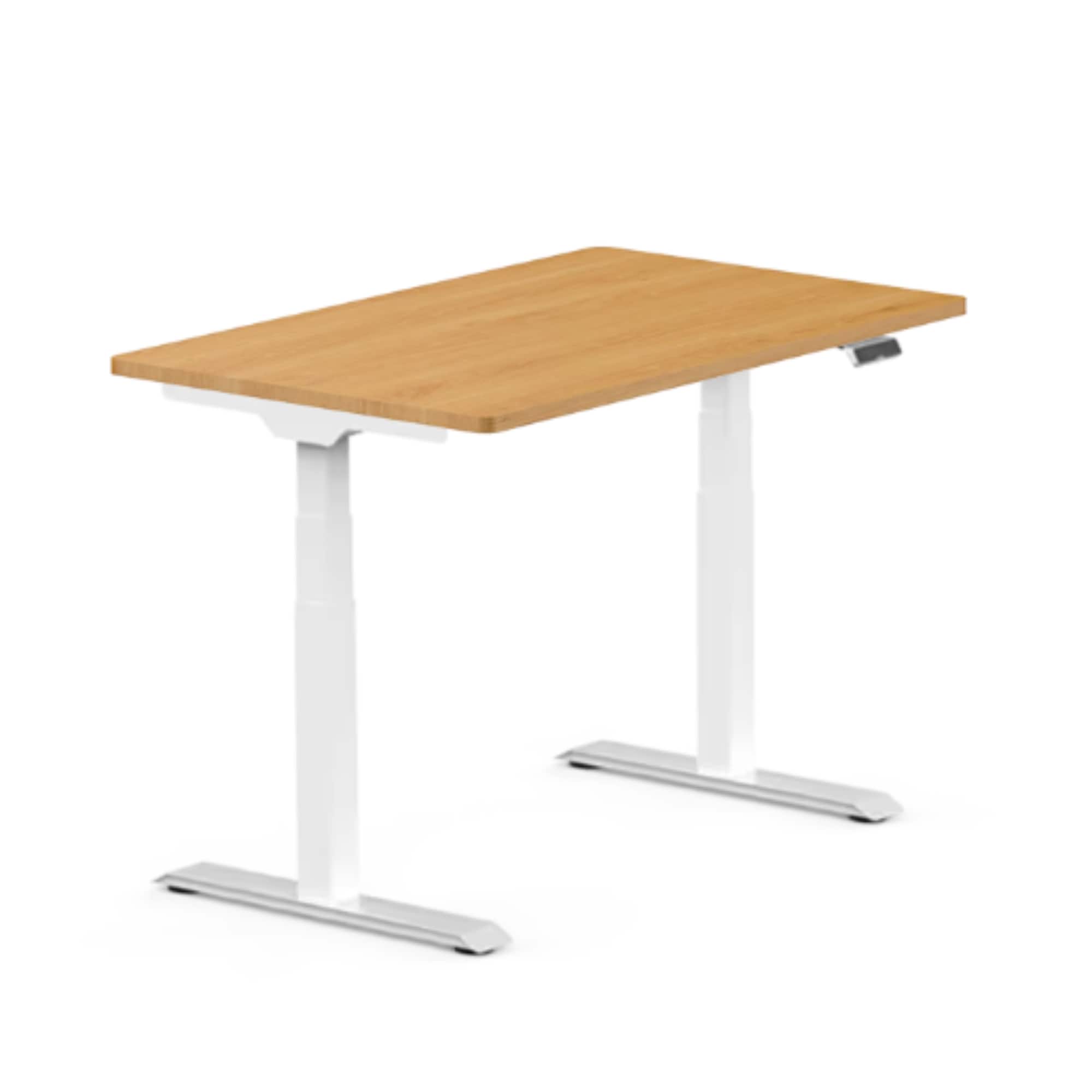 FlexiSpot - E7 48''W Electric Adjustable Standing Desk Chipboard, /White - Maple