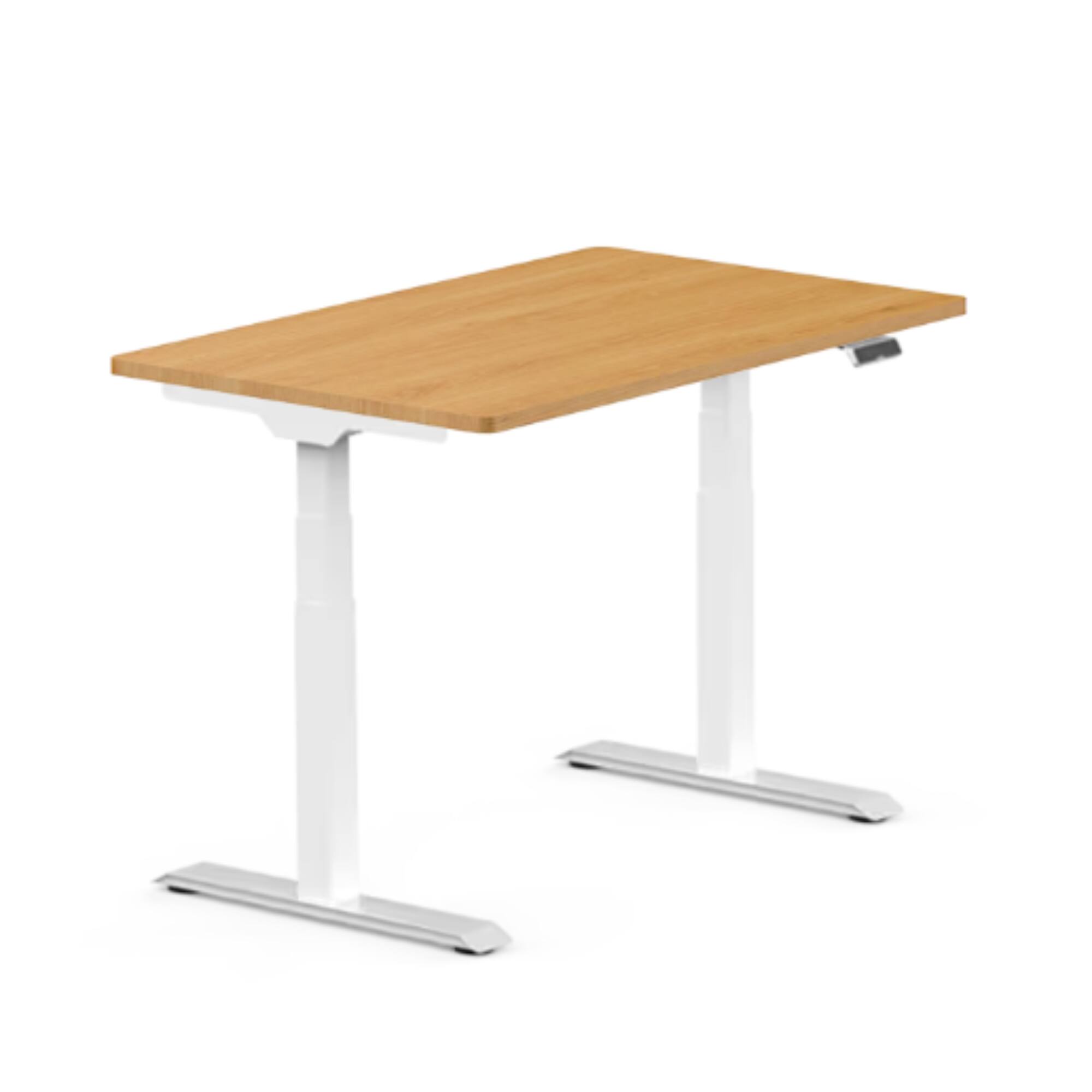 Front. FlexiSpot - FlexiSpot E7 48''W Electric Adjustable Standing Desk Chipboard, Maple/White - Maple.