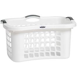 Redmon - Comfort Grip Clothes Basket, Plastic Laundry Storage w/ 3 Handles - White