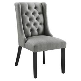 Baronet Button Tufted Fabric Dining Chair by Modway - Gray