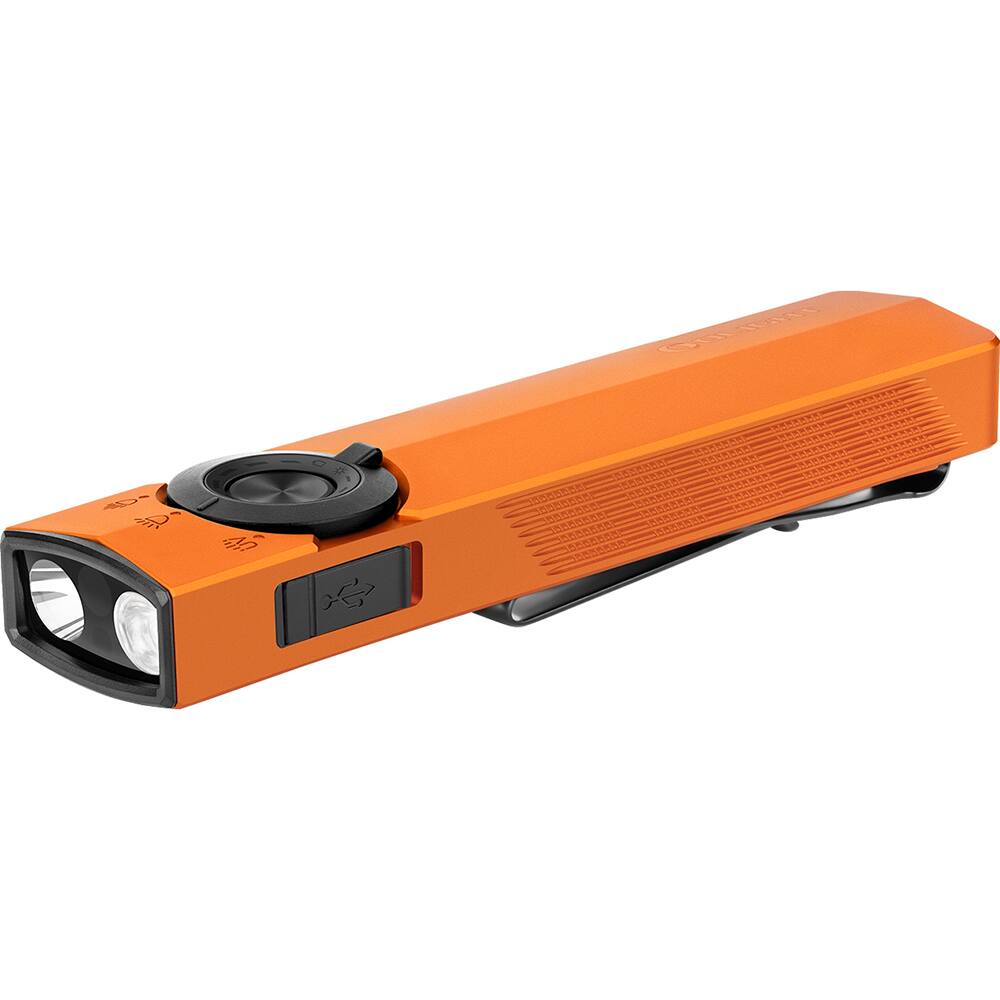 Alt View 4. OLIGHT - OLIGHT ArkPro EDC Flat Rechargeable Flashlight (Orange CW) - Orange.