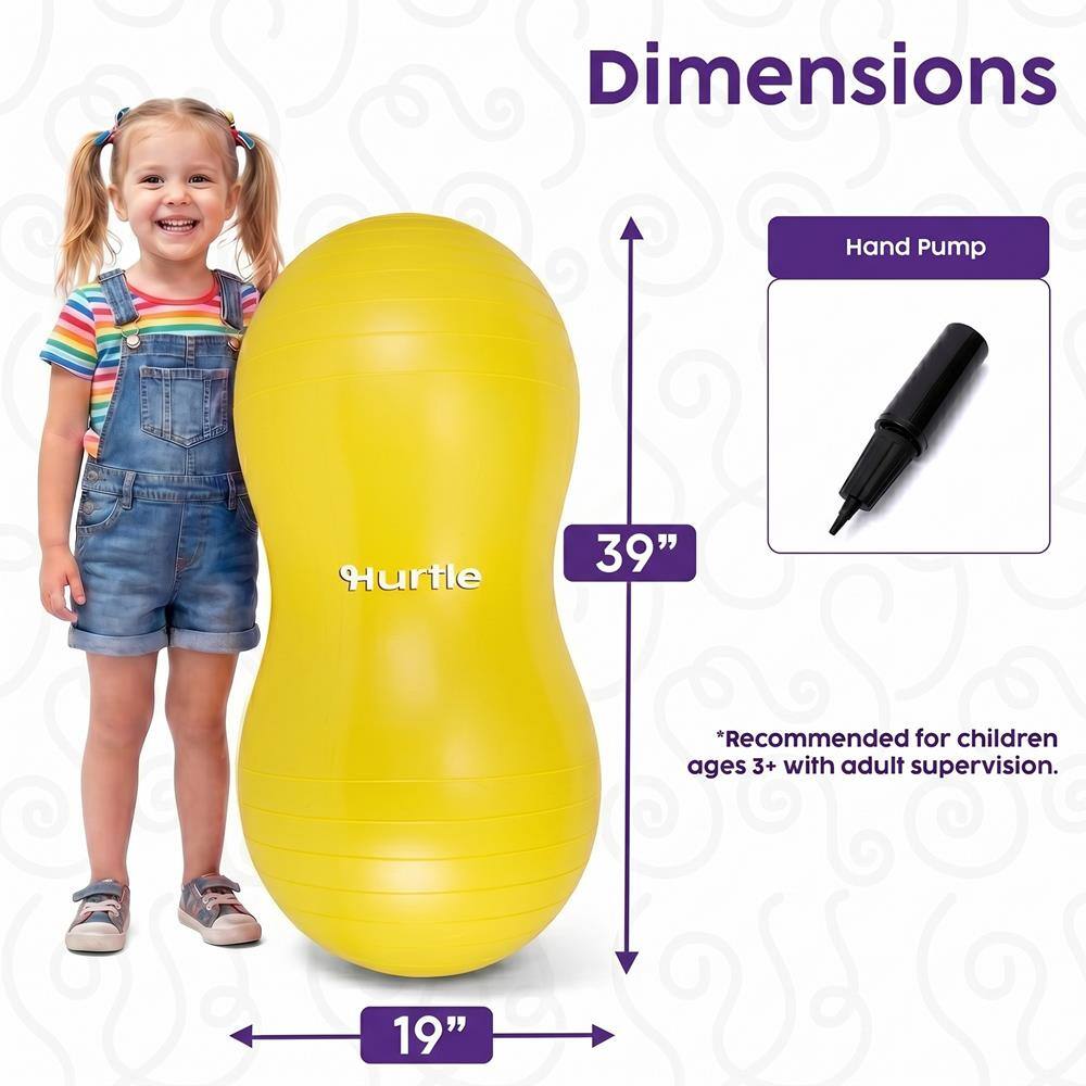Dimensions:  
- Hand Pump  
- Hurtle: 39" x 19"  
*Recommended for children ages 3+ with adult supervision.