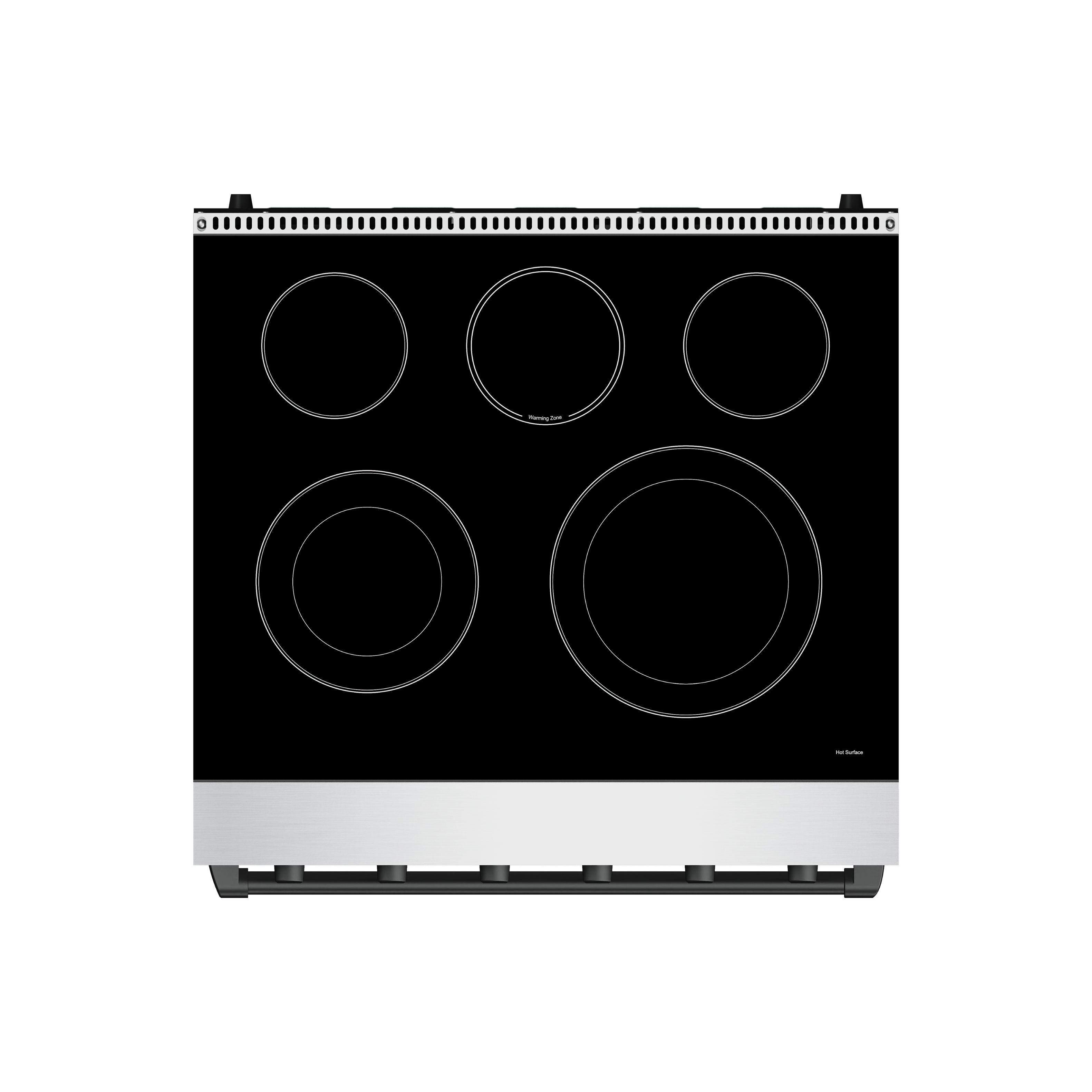 Back. Thor Kitchen - Gordon Ramsay Series by Thor Kitchen 4.55 Cu. Ft Freestanding Electric Range with Black Hardware - Stainless steel.