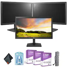 LG - 22" Class Full HD TN Monitor with AMD FreeSync (21.5" Diagonal) Three Monitor Combo (3 Pack) - Triple Monitor