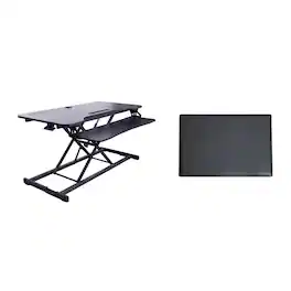 Rocelco - 43" Height Adjustable Standing Desk Converter - Black