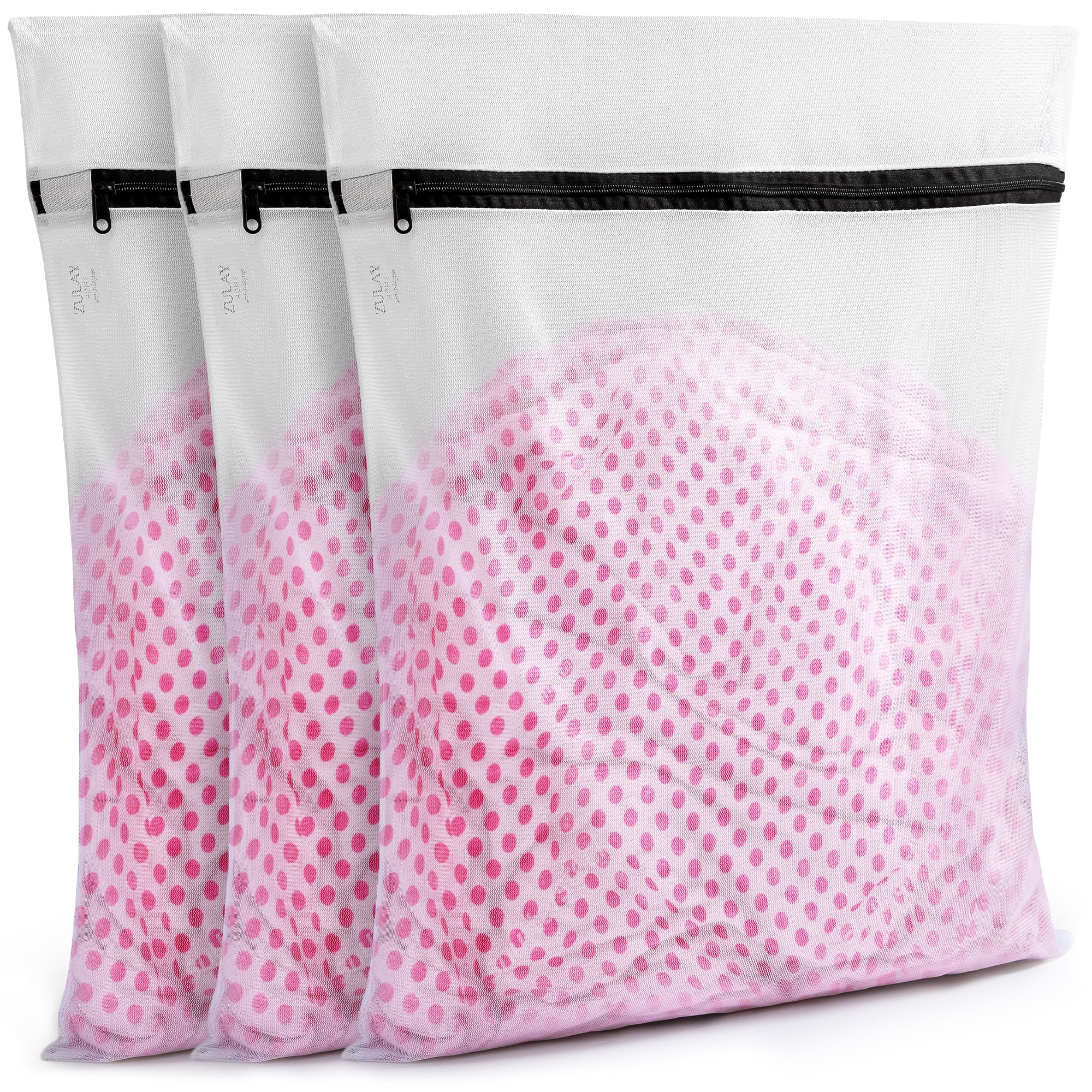 Zulay Kitchen - Zulay Home 3 Pack Mesh Laundry Bags for Delicates - Reusable Mesh Laundry Bags for Washing Machine - Black