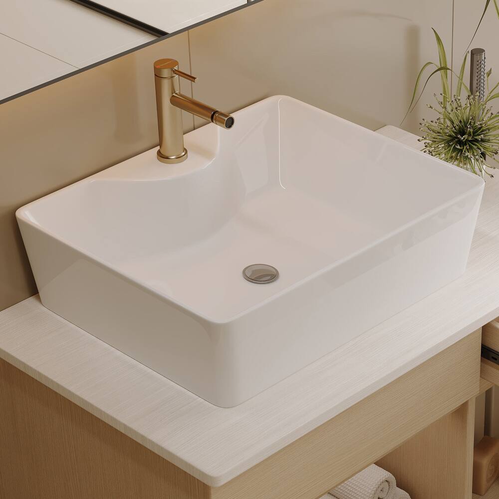 Alt View 4. JUJABU - 31.5 In. Wood Floating Bathroom Vanity with Ceramic Sink - Wood.