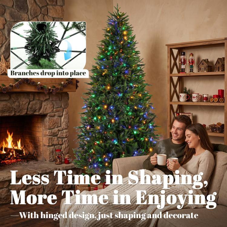 Branches drop into place

Less Time in Shaping, More Time in Enjoying  
—With hinged design, just shaping and decorate