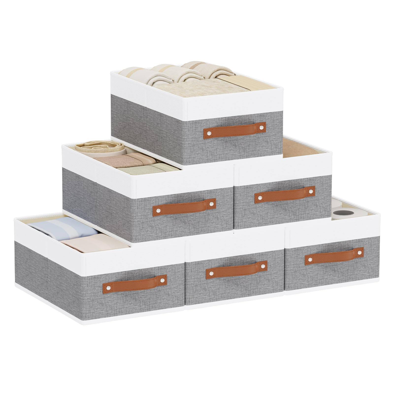 White/Grey Medium -6 Pack