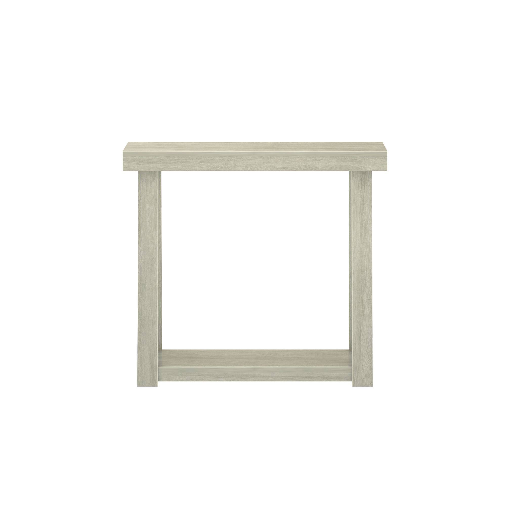 Alt View 3. Plank+Beam - Classic Console Table with Shelf - 36 inches, Seashell - Seashell.