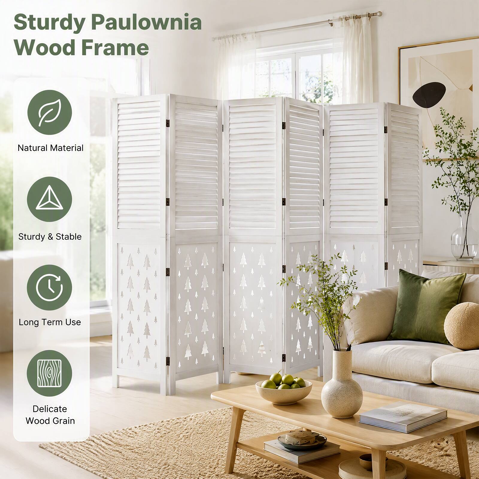 Sturdy Paulownia Wood Frame

Natural Material

Sturdy & Stable

Long Term Use

Delicate Wood Grain