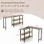 Extended Dimension: 55" X 12" X 27" (LxWxH) (L X W X H) Weight Capacity of Tabletop: 44 lbs Weight Capacity of Each Shelf: 33 lbs 55" 26.5" 19.5" 12" 30.5" 10" 10" 10" 35.5" 12" 27" 5"