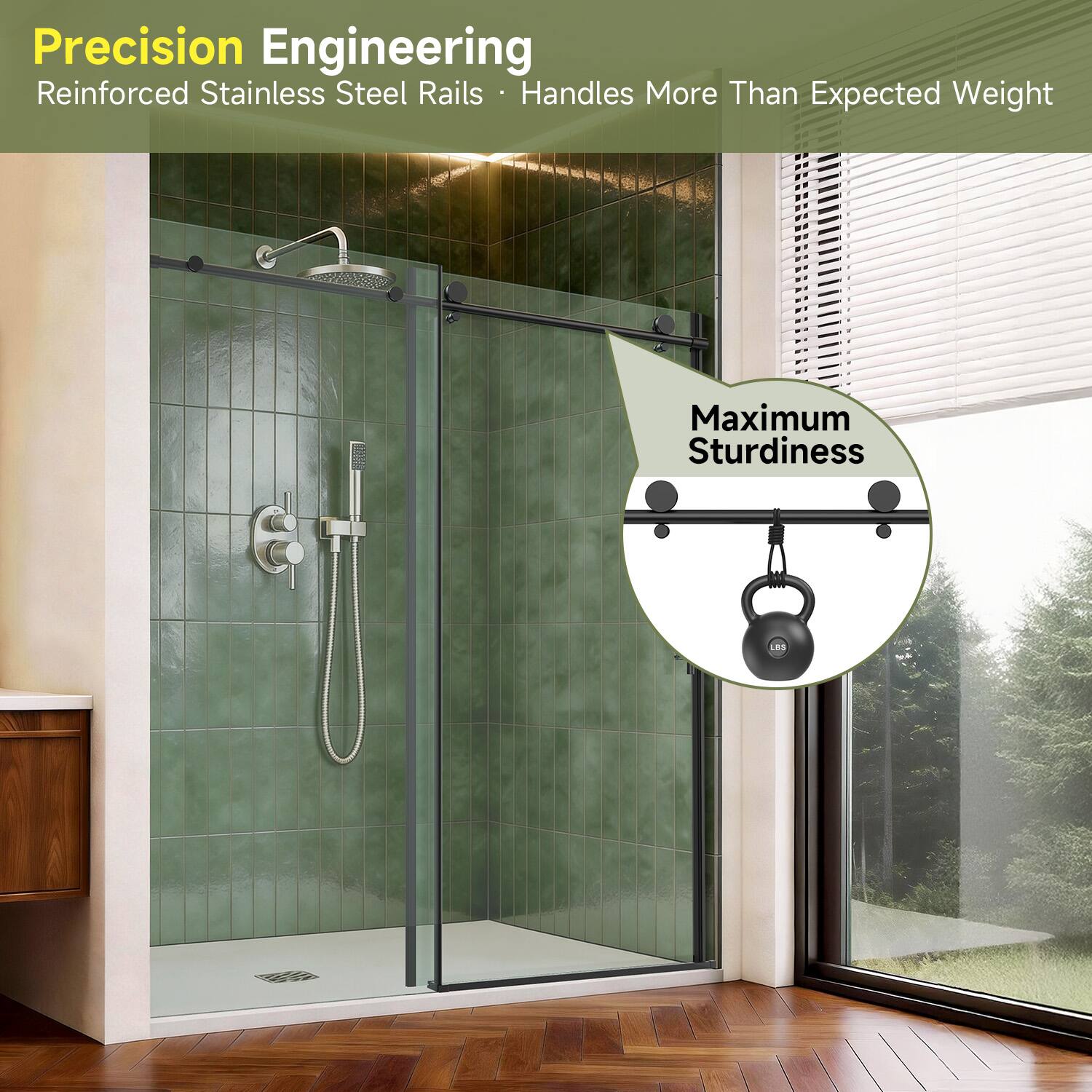 Precision Engineering  
Reinforced Stainless Steel Rails • Handles More Than Expected Weight  

Maximum Sturdiness