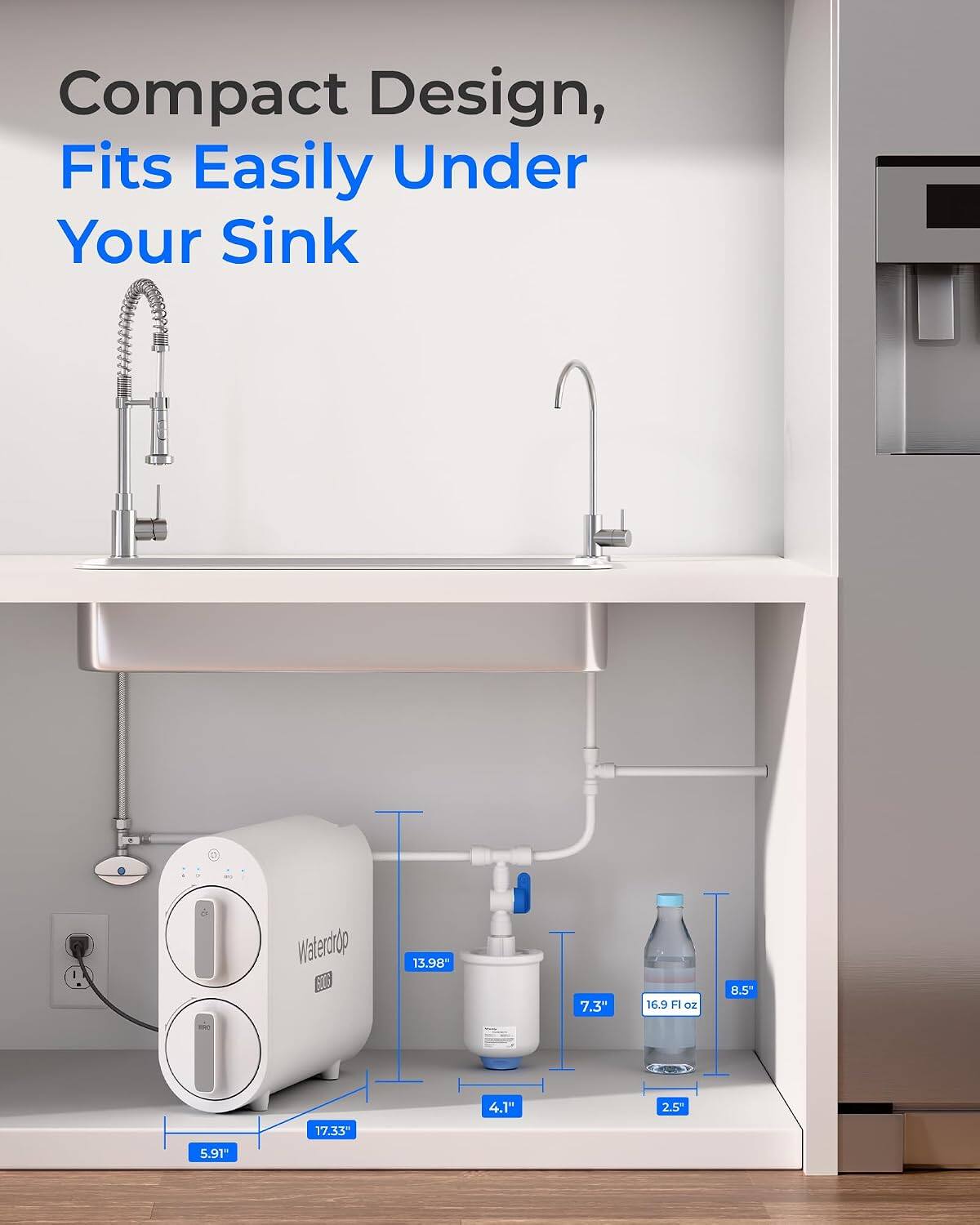 Compact Design, Fits Easily Under Your Sink

Waterdrop BOOG

13.98"
7.3"
16.9 Fl oz
8.5"
4.1"
2.5"
17.33"
5.91"