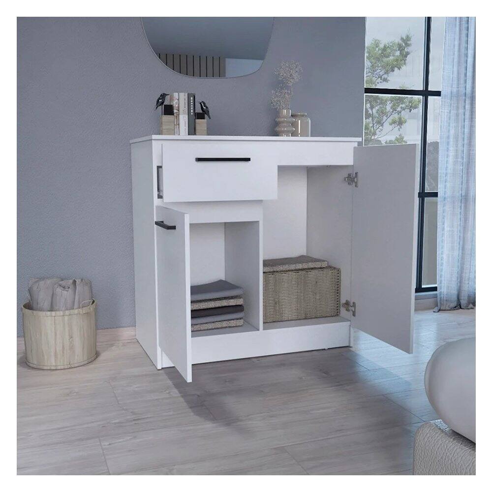 Alt View 3. TuHome - Idaho Dresser White MDF - White.