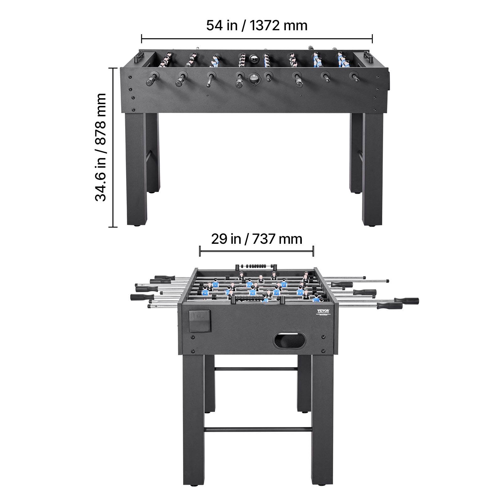 54 in / 1372 mm  
34.6 in / 878 mm  
29 in / 737 mm