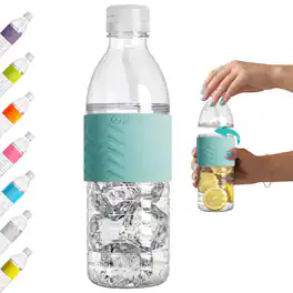Copco - Hydra Water Bottle, 16.9 oz -Leak-Proof Tritan, BPA Free, Non-Slip Grip - Robins Egg