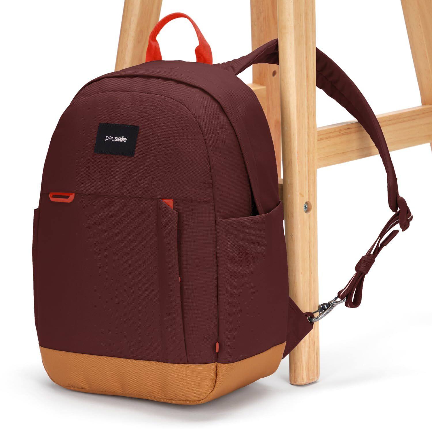 Alt View 1. Pacsafe - Pacsafe GO 15L Anti Theft Backpack (Garnet Red) - Garnet Red.