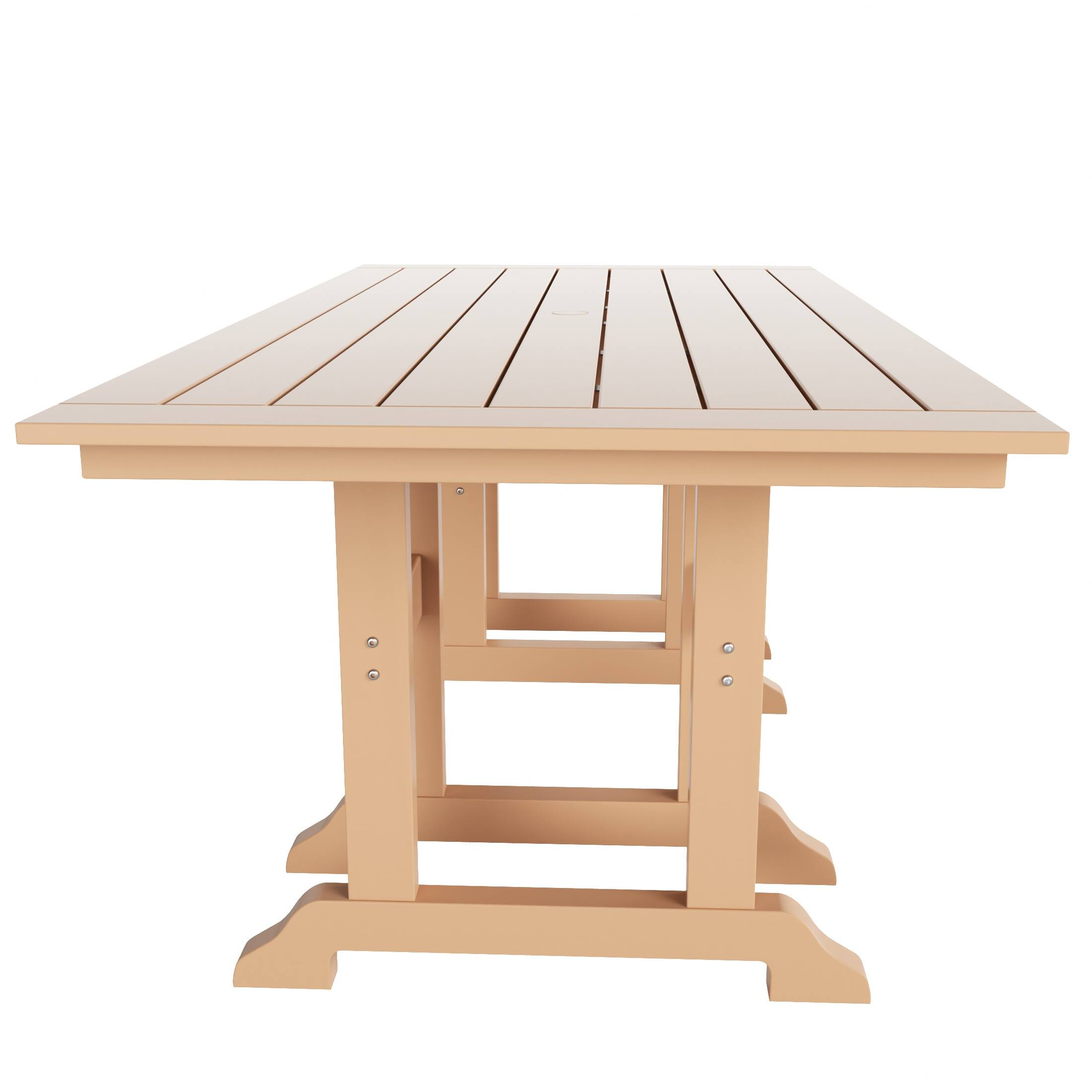 Back. WestinTrends - WestinTrends Malibu 71" Outdoor Patio Dining Table - Teak.
