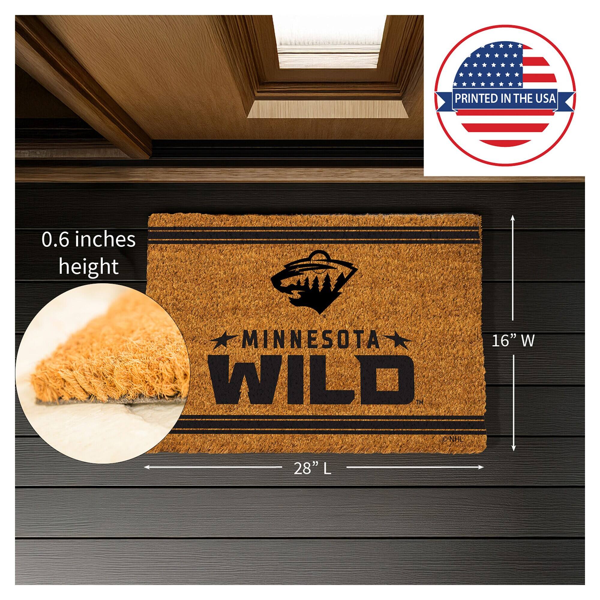 PRINTED IN THE USA  
0.6 inches height  
MINNESOTA WILD  
16" W  
28" L