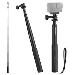 Neewer - 60.5" Invisible Selfie Stick for Action Cameras, Magnetic Mount