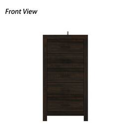 FUFU & GAGA - FUFU&GAGA 5 - Drawer Vertical Dresser with Anti - Tip Feature – Rustic Wood Organizer for Closet & Bedroom - Brown