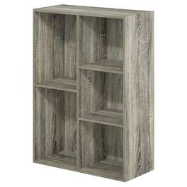 FurniFact - Reversible 5-Cube Storage Shelf In Finish For Versatile Organization - French Oak