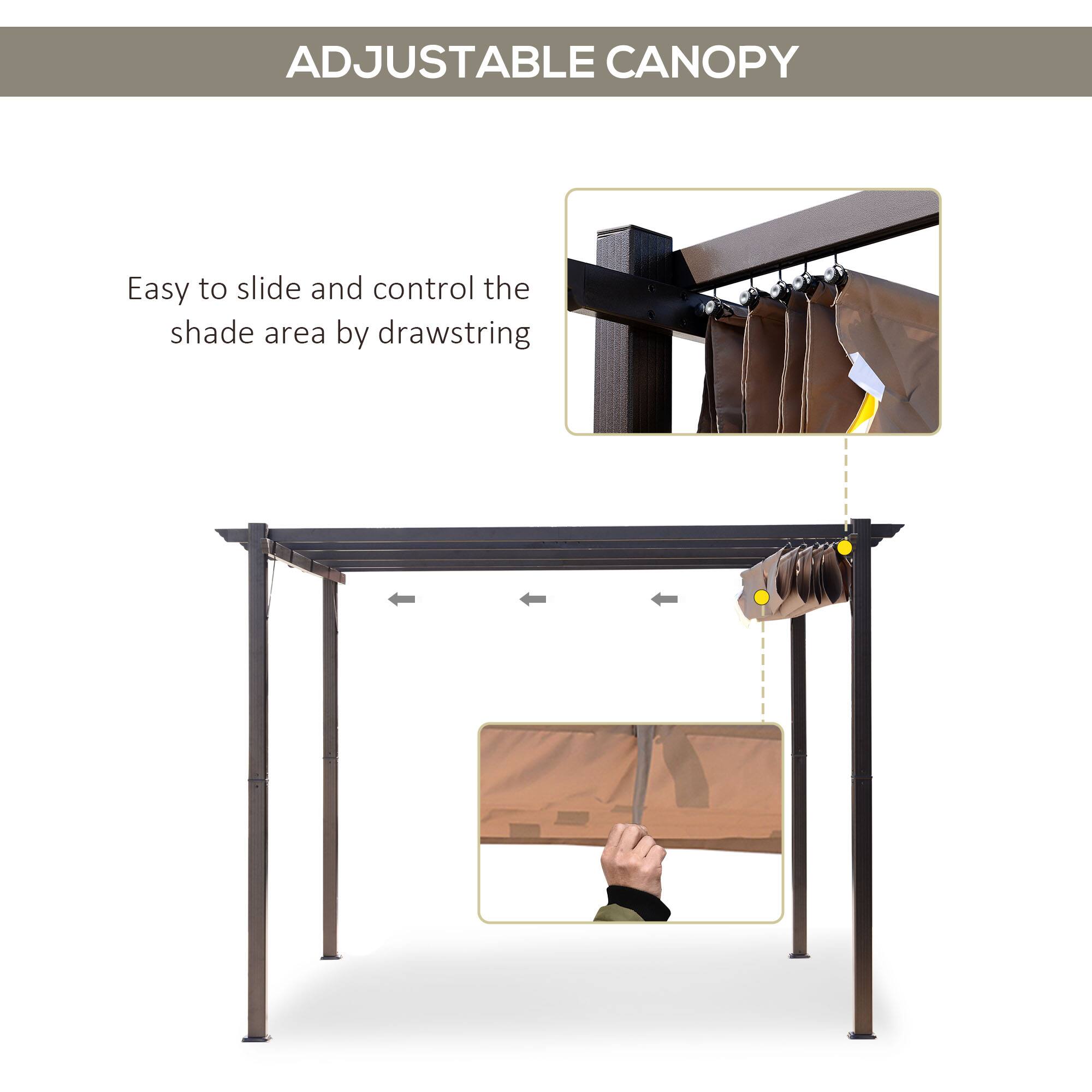 ADJUSTABLE CANOPY
Easy to slide and control the shade area by drawstring