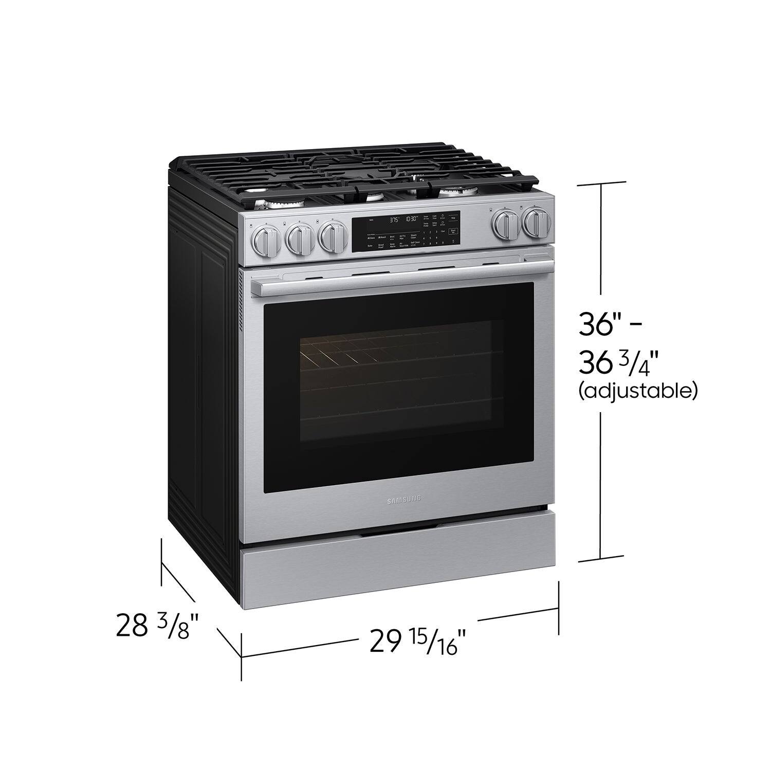 I DX 36" - 36 3/4" (adjustable)  
28 3/8"  
29 15/16"
