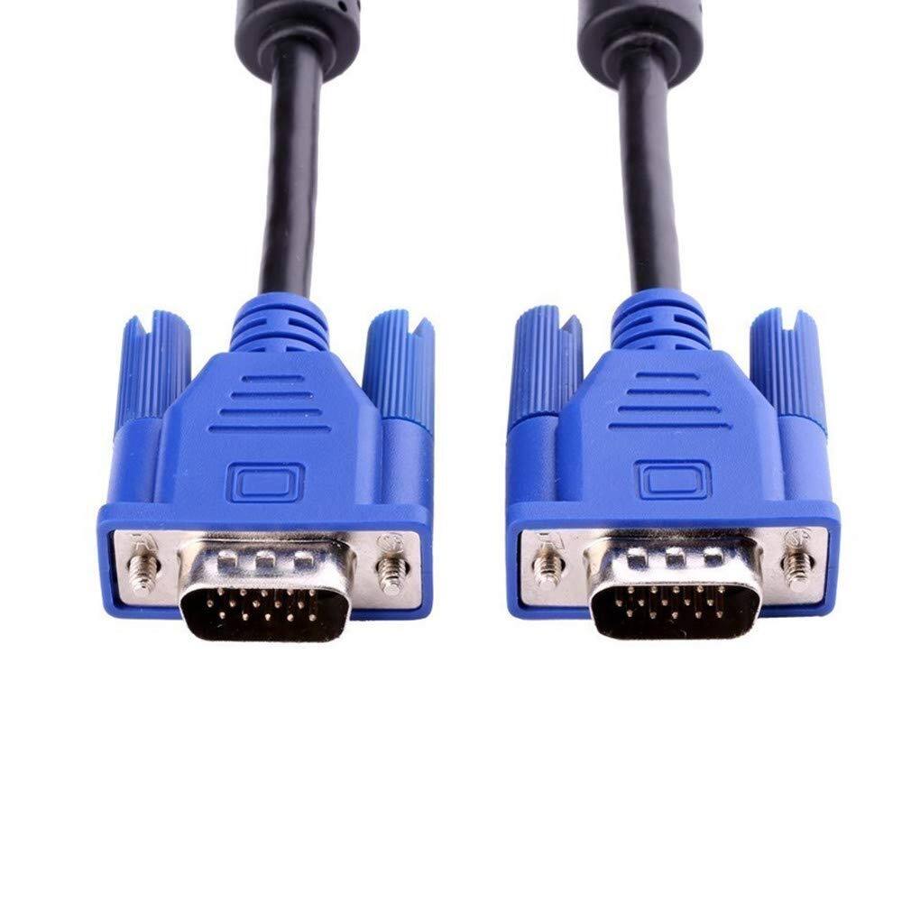 Front. PARKER SLATER - VGA Cable 5ft – HD15 Male to Male, Gold-Plated with Blue Connectors.