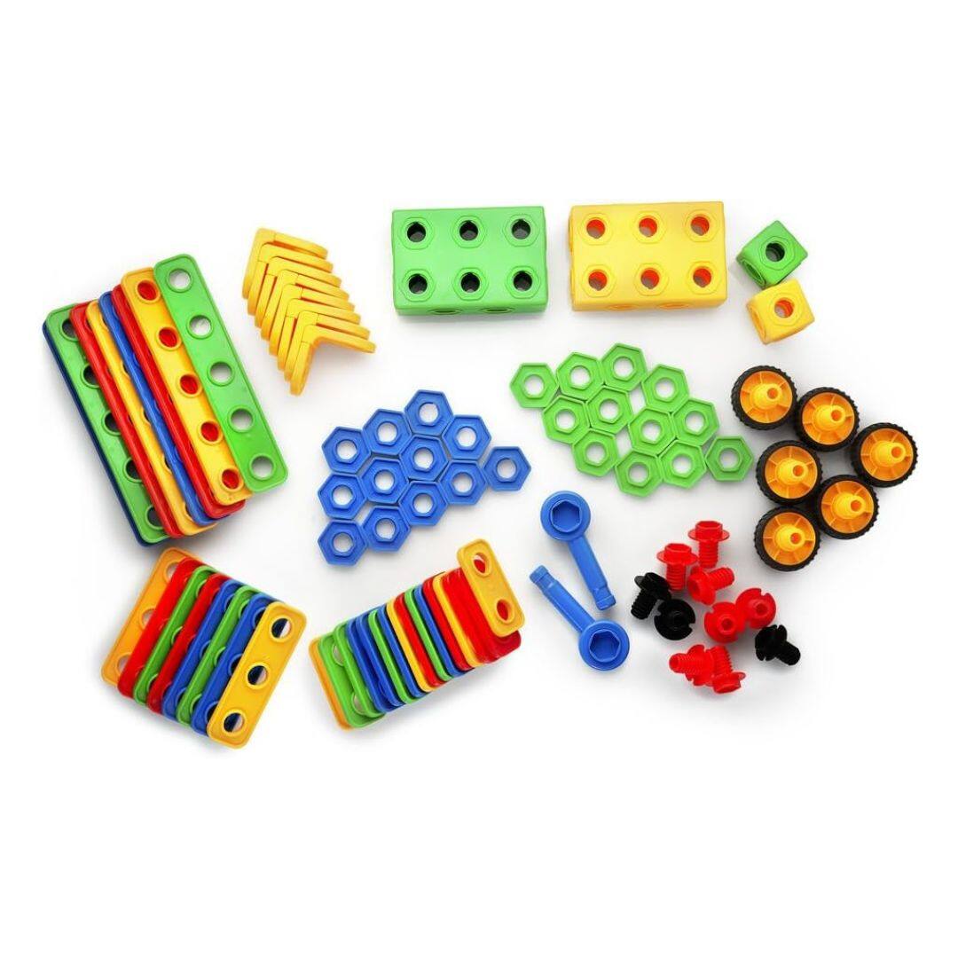 Alt View 2. Play22 - STEM Toy Building Blocks Set for Boys & Girls – 104 PCS Educational Construction Toys with Storage Box.