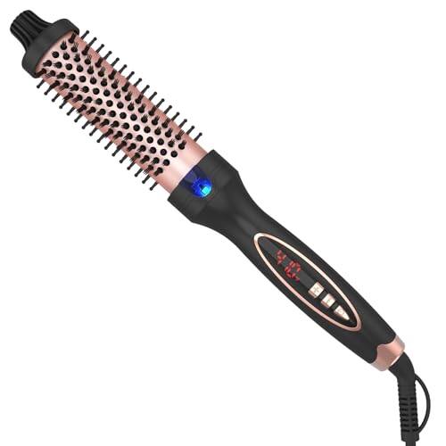 Front. ESBANY - Curling Iron Thermal Brush Dual Voltage Travel-Friendly with Digital Display Temperature Ceramic Tourmaline Ionic Quick.