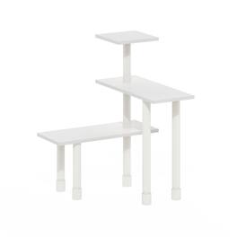 Furinno - Turn-N-Tube 3-Tier Multipurpose Corner Countertop Organizer Shelf - White