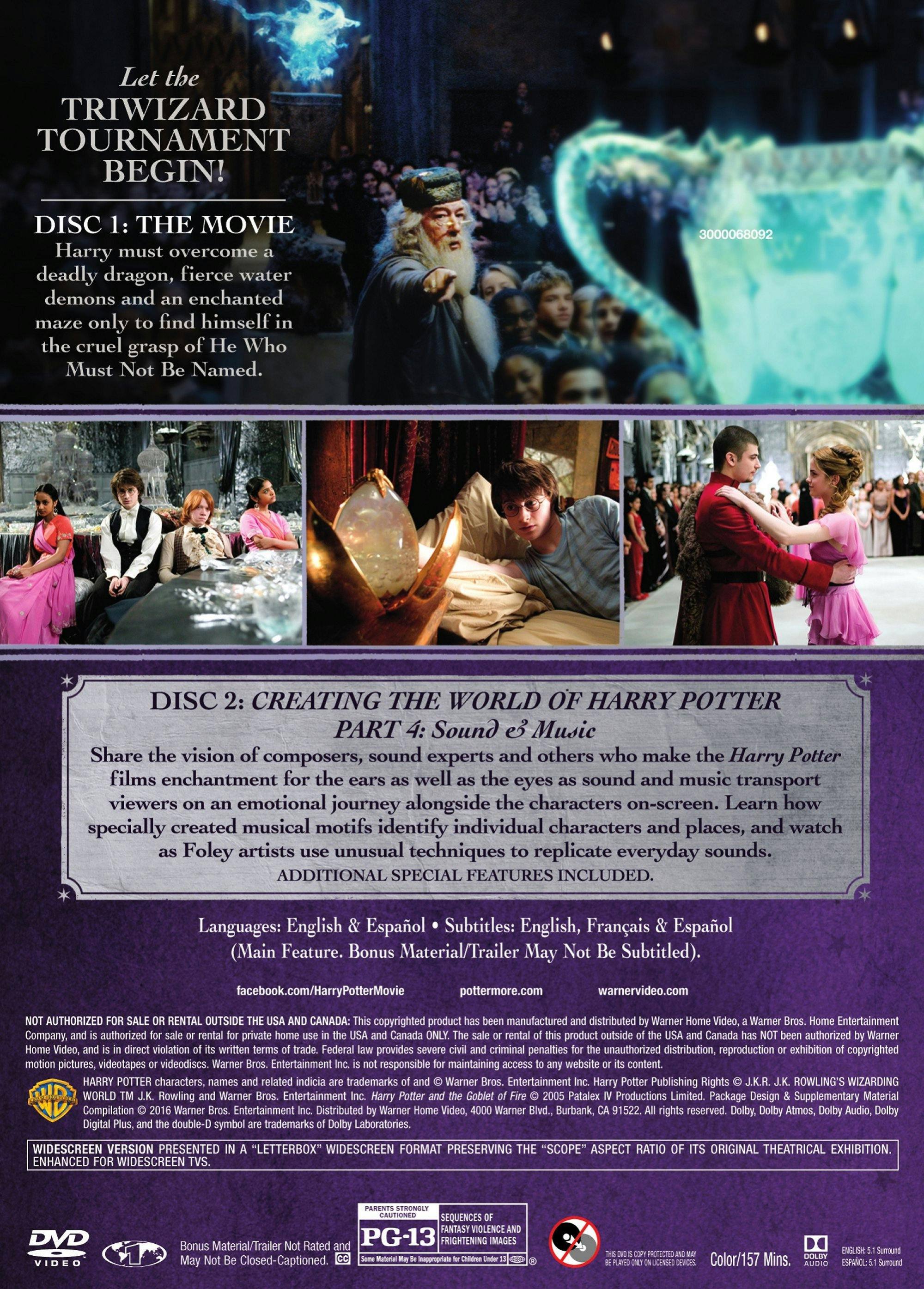 Back. Harry Potter and the Goblet of Fire SE (2-Disc) (BF/DVD) [DVD].